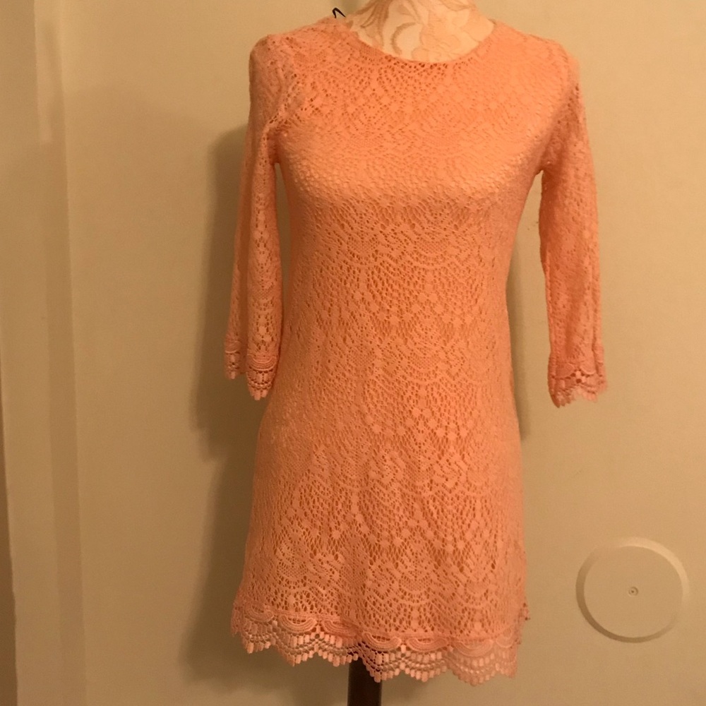 Coral Lace Dress
